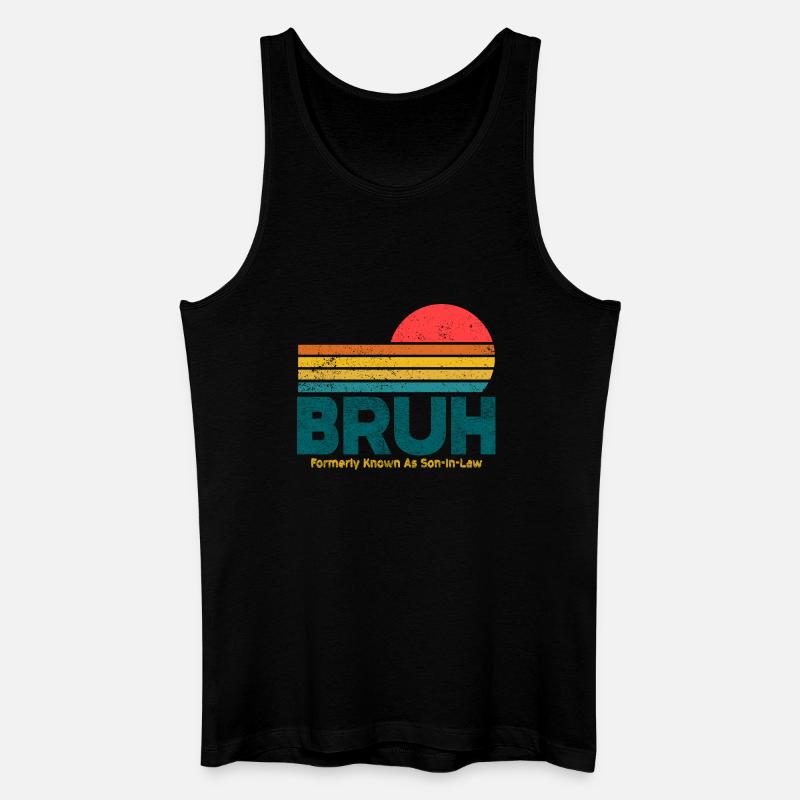 Bruh Sunset Retro-Meme-Design - Männer Bio Tank Top - Schwarz