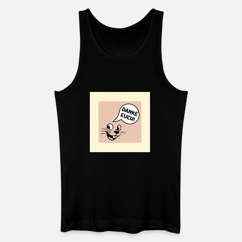 Danke Euch Abschied - Männer Bio Tank Top - Schwarz