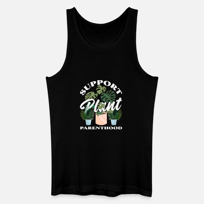 Unterstützung Der Pflanzenelternschaft - Männer Bio Tank Top - Schwarz