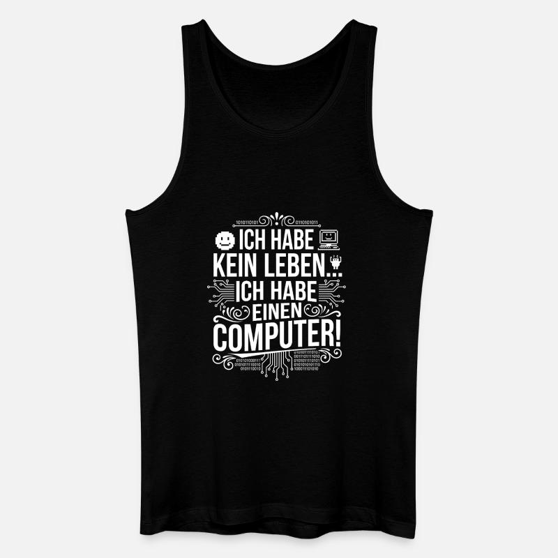No life, only computers - Men’s Organic Tank Top - black