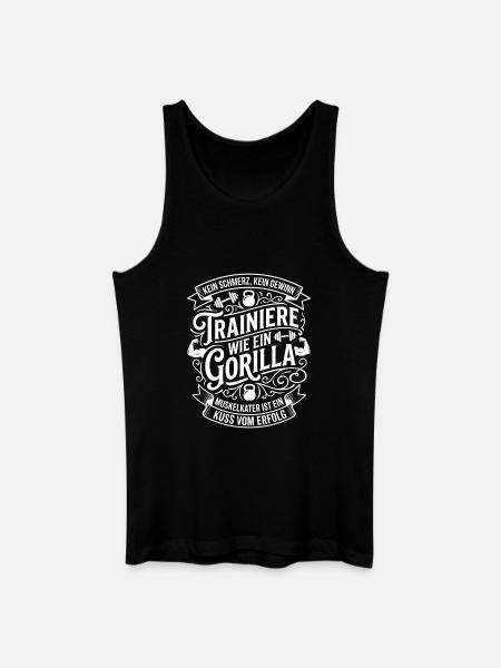Train like a gorilla - Men’s Organic Tank Top - black