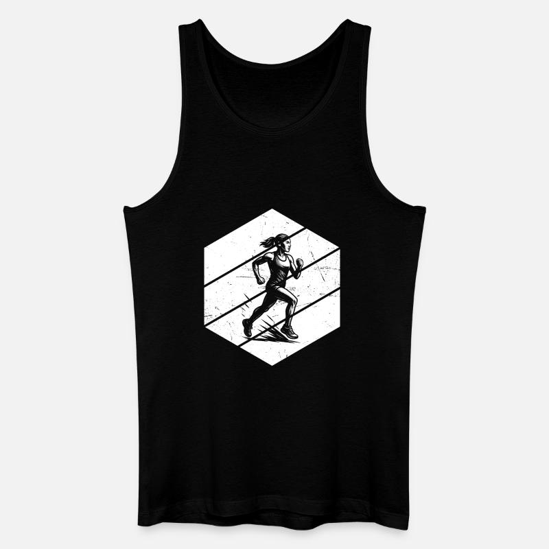 Running Fokus pur - Männer Bio Tank Top - Schwarz