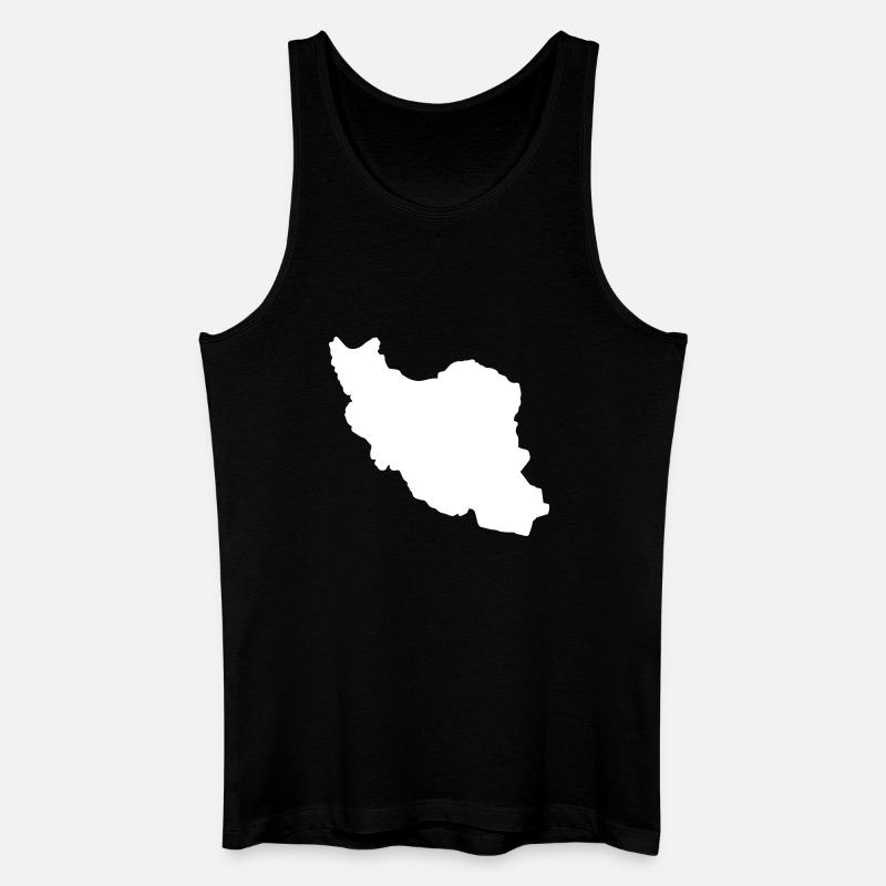 Iran Silhouette - Männer Bio Tank Top - Schwarz