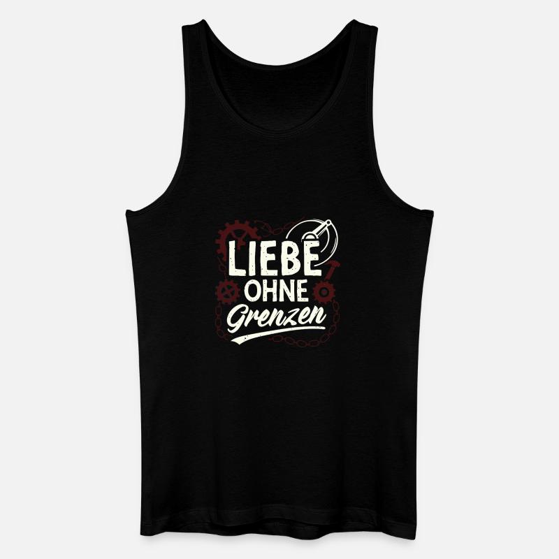 Liebe Ohne Grenzen Gear - Männer Bio Tank Top - Schwarz