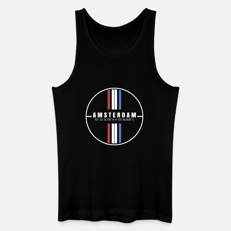 Amsterdam Coordinates - Men’s Organic Tank Top - black