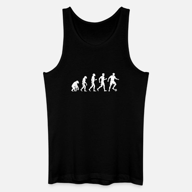 Evolution des Fußballspielers - Männer Bio Tank Top - Schwarz