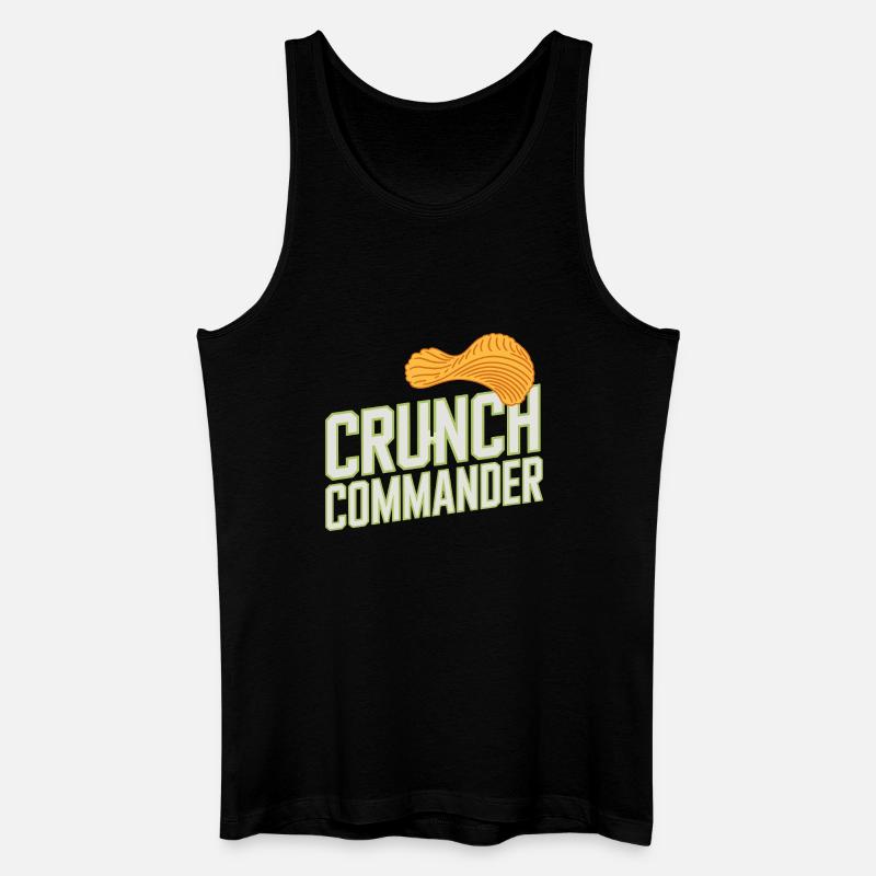  Crunch Commander Knabber Chips Fan Snack - Männer Bio Tank Top - Schwarz