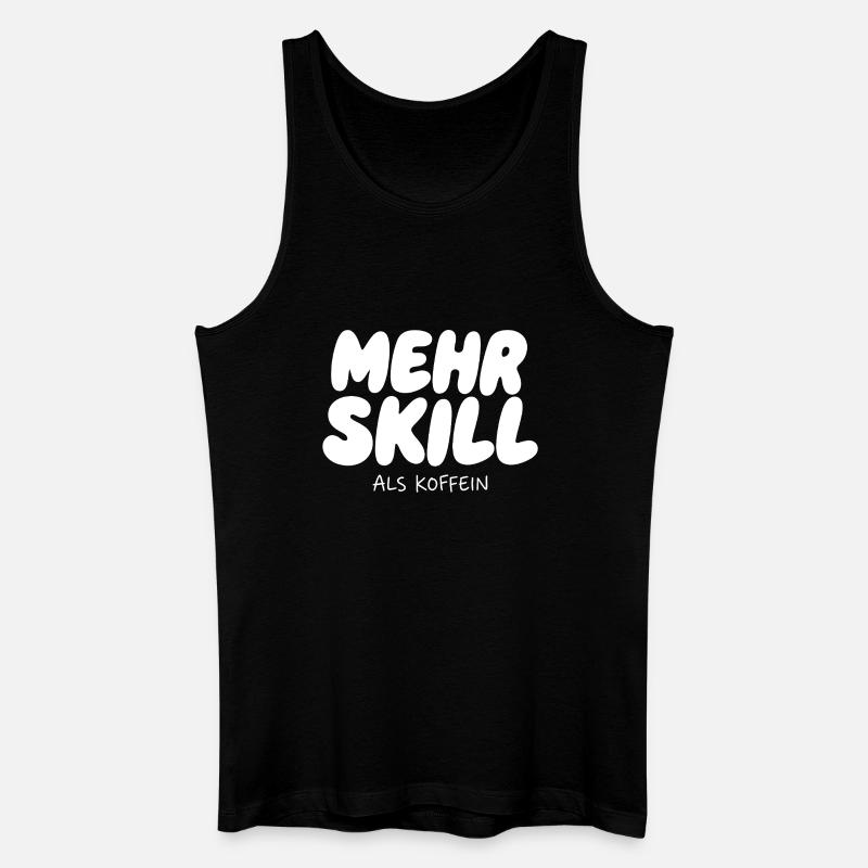 More skill than caffeine - Men’s Organic Tank Top - black
