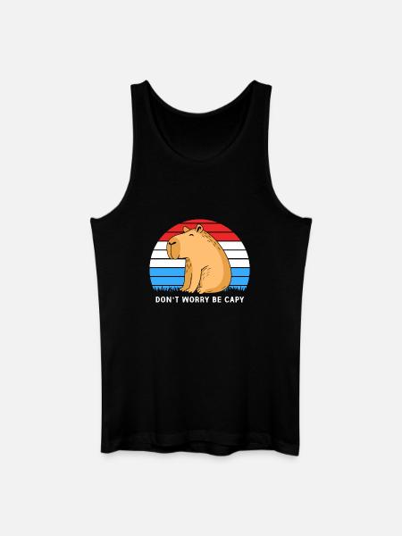 Capybara - Männer Bio Tank Top - Schwarz