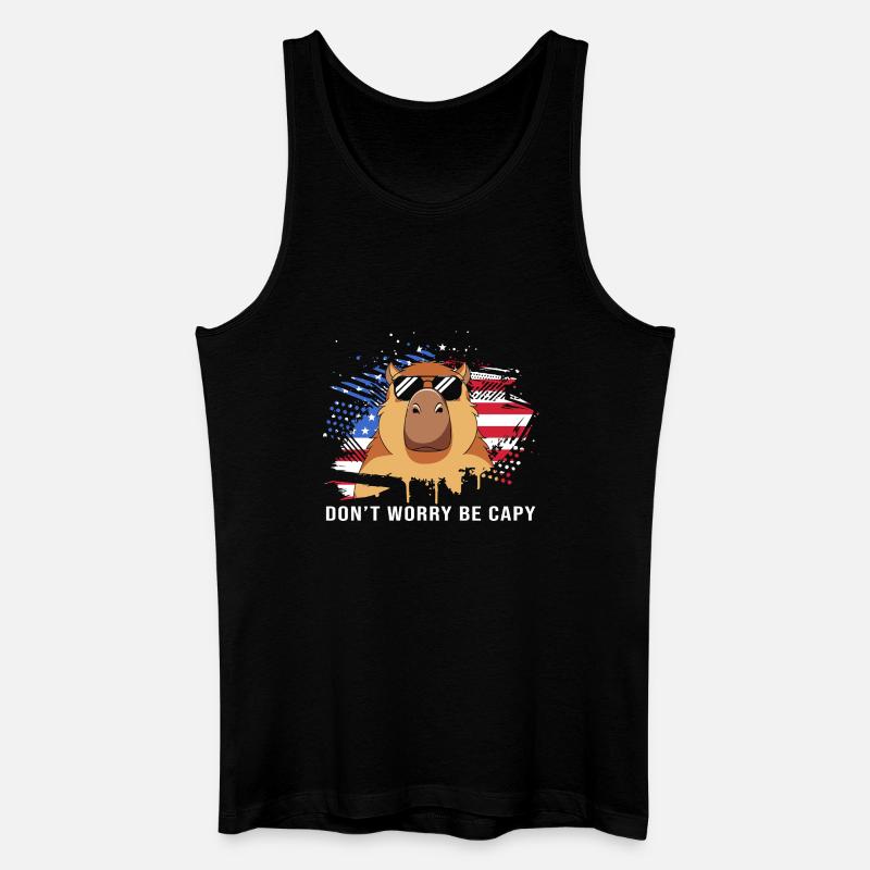 Capybara - Männer Bio Tank Top - Schwarz