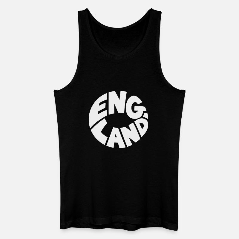 Engand Rundlogo Druckdesign - Männer Bio Tank Top - Schwarz