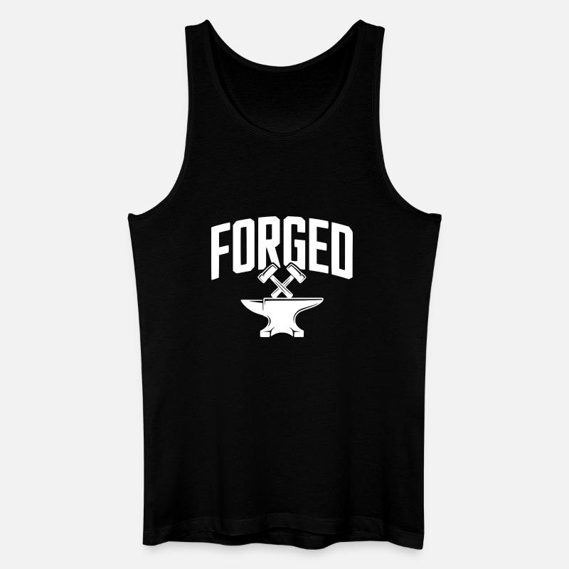 Geschmiedet - Männer Bio Tank Top - Schwarz