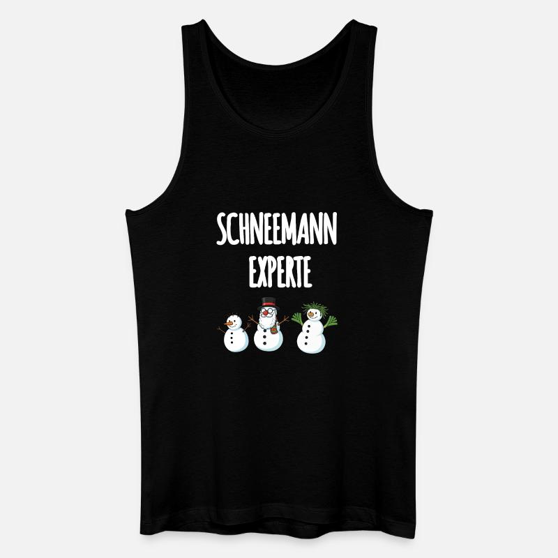 Schneemann Experte - Männer Bio Tank Top - Schwarz