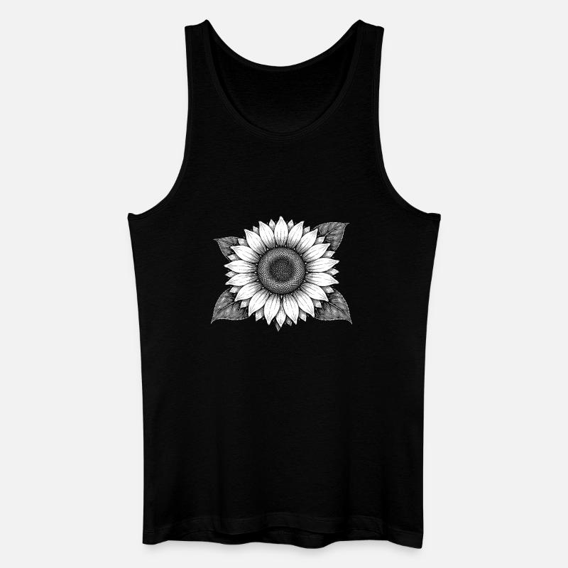 Sonnenblume Strahlenzauber - Männer Bio Tank Top - Schwarz