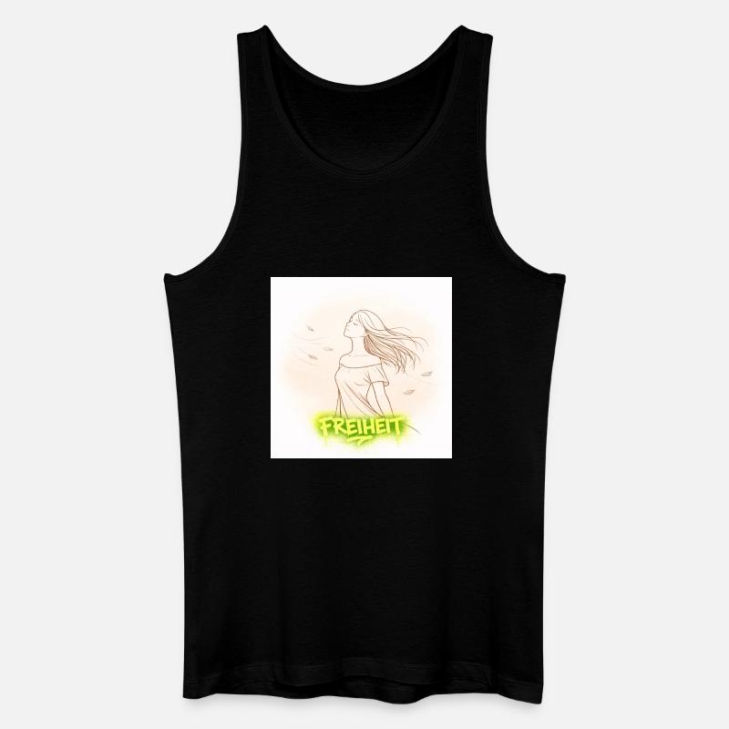 Freiheit im Wind - Männer Bio Tank Top - Schwarz