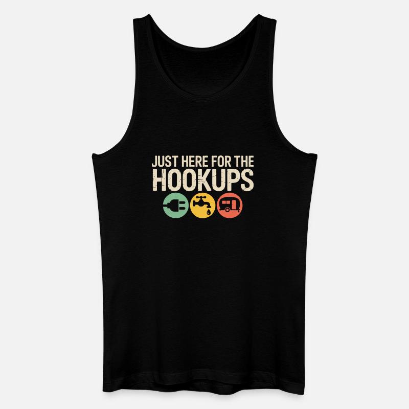 Hookups Trio: Wohnmobil-Camping-Ikonen - Männer Bio Tank Top - Schwarz