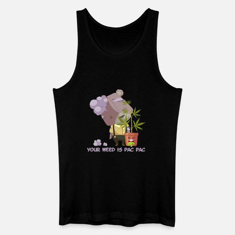 Your weed is pac pac - Männer Bio Tank Top - Schwarz