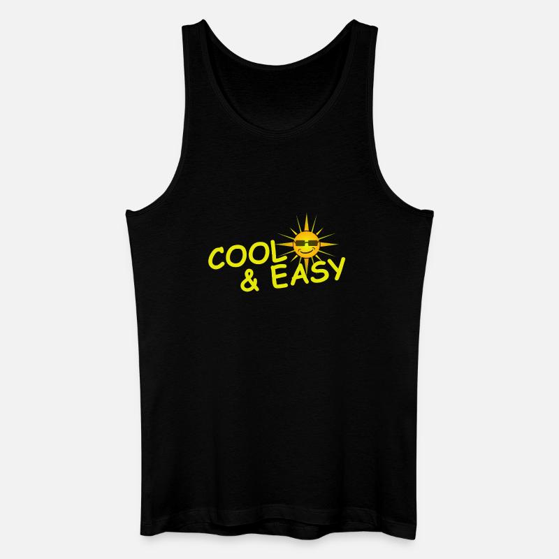 COOL & EASY - Männer Bio Tank Top - Schwarz