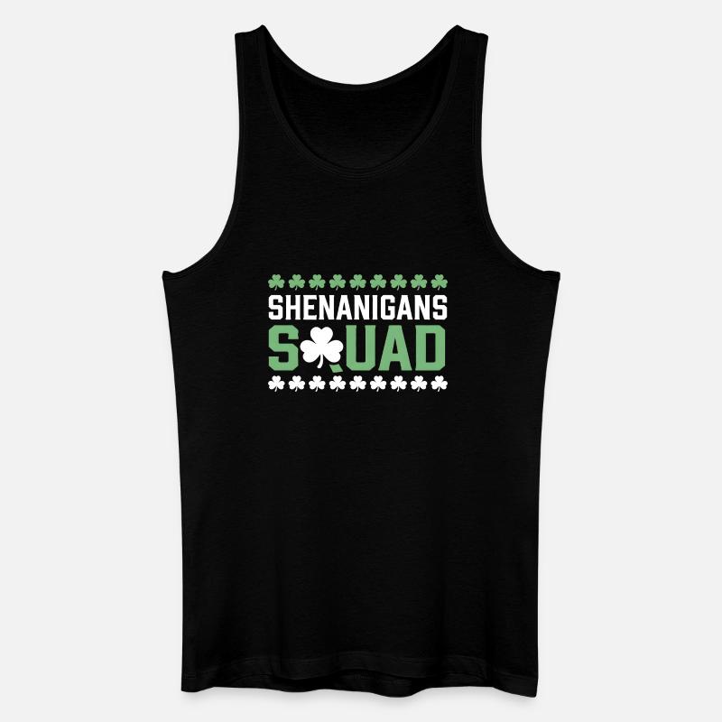 Shenanigans Squad Shamrock Tee - Men’s Organic Tank Top - black