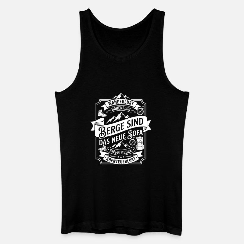 Berge Sind Das Neue Sofa - Männer Bio Tank Top - Schwarz