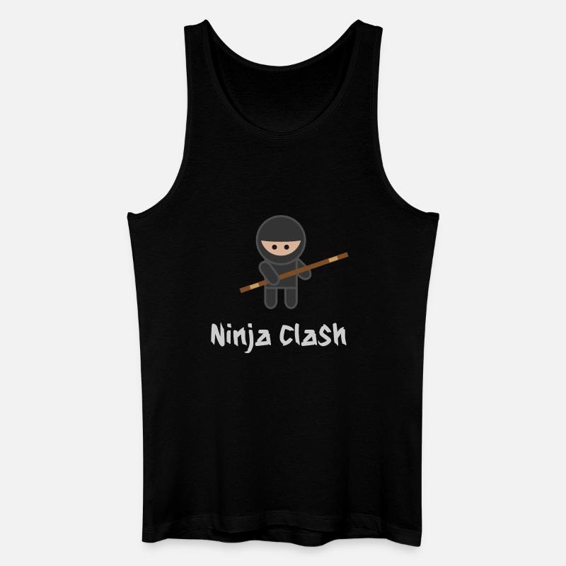 Ninja Fight Sport Bo - Männer Bio Tank Top - Schwarz