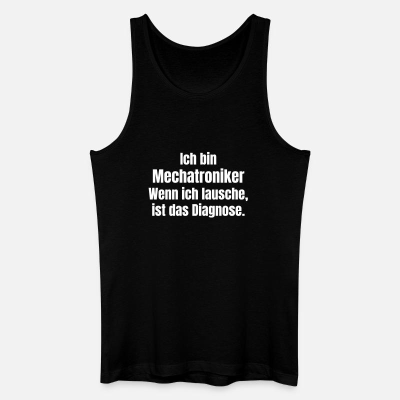 Mechatroniker Diagnose Lach - Männer Bio Tank Top - Schwarz