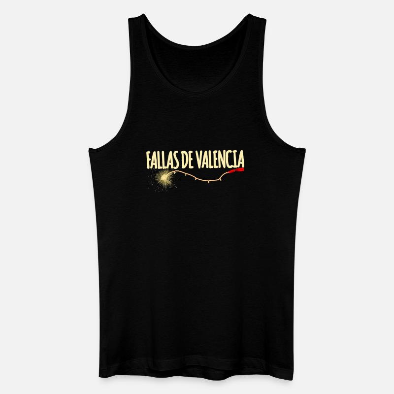 Fallas De Valencia Traca - Männer Bio Tank Top - Schwarz