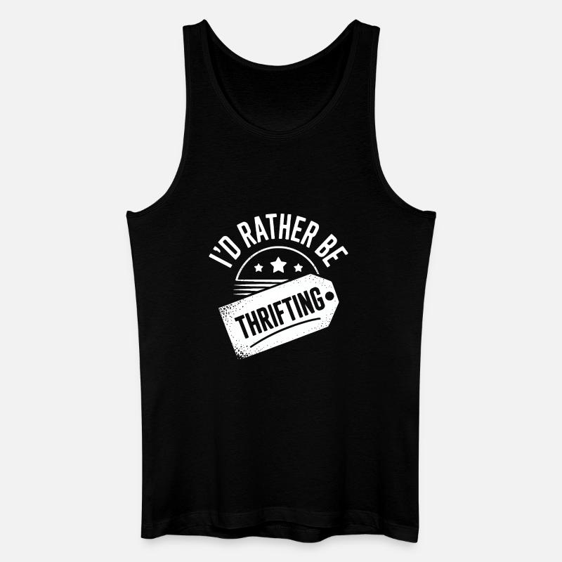 I'd Rather Be Thrifting - Men’s Organic Tank Top - black