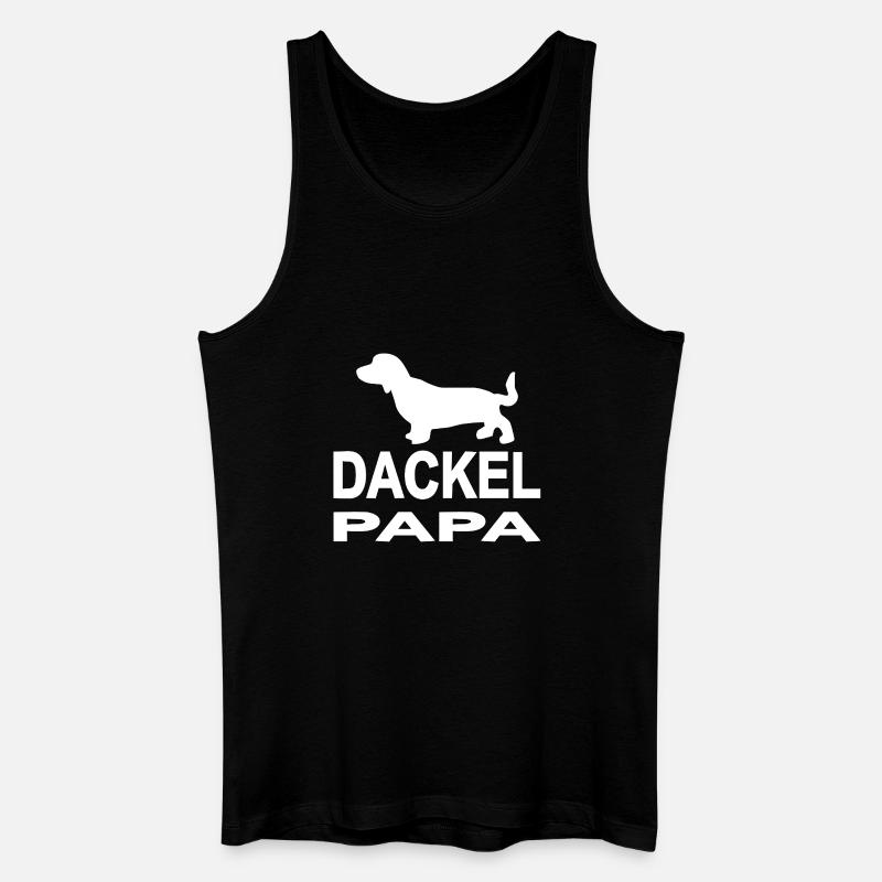 Dackel - Männer Bio Tank Top - Schwarz