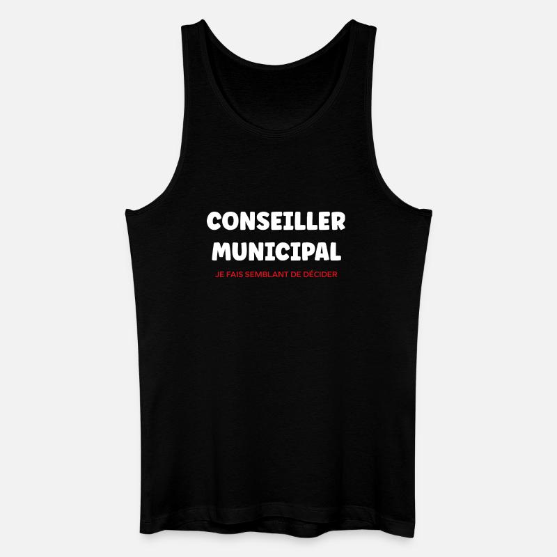 Stadtrat Typo Black Bold - Männer Bio Tank Top - Schwarz