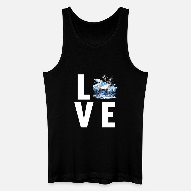 Rentiere Rentier - Männer Bio Tank Top - Schwarz
