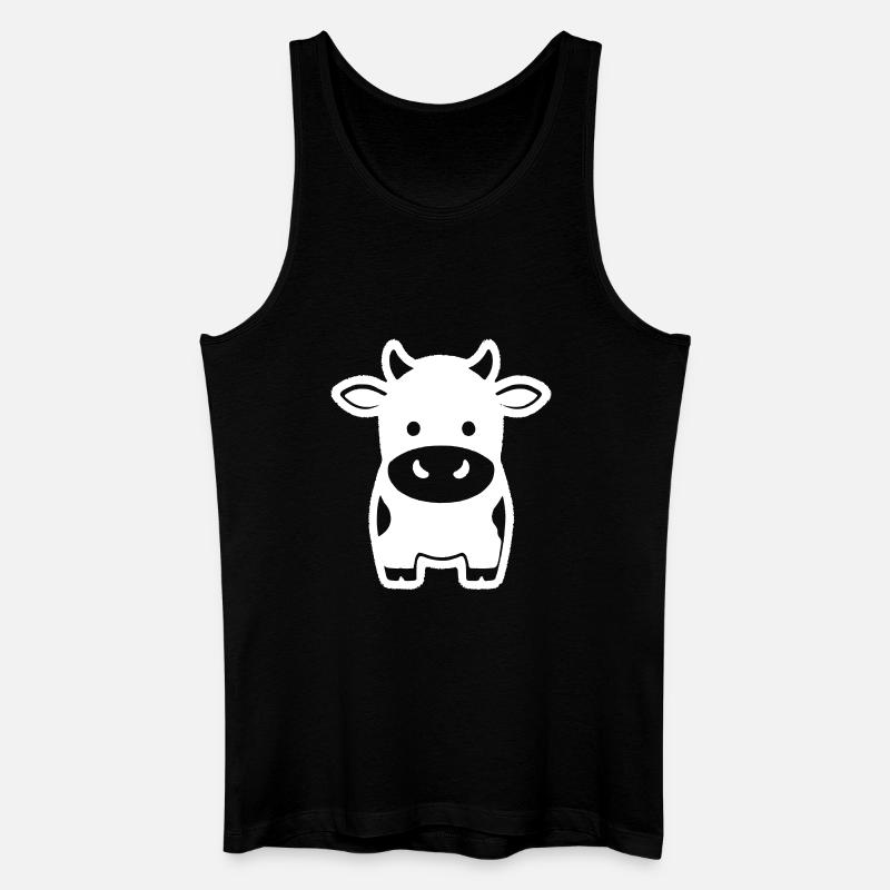 Kuh Stehend Comic Milchkuh Icon - Männer Bio Tank Top - Schwarz