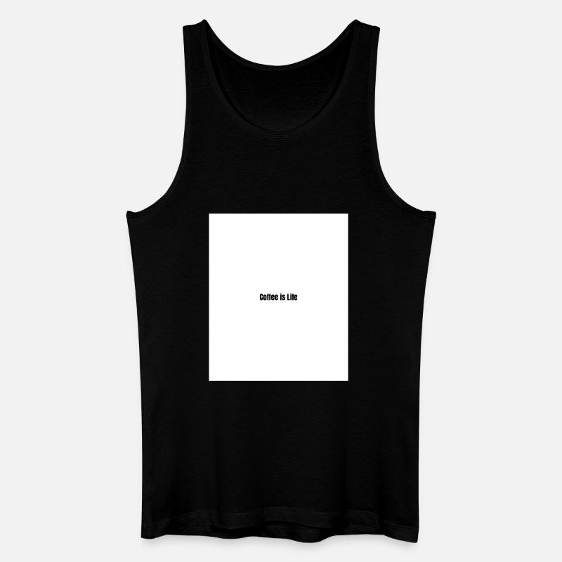 Kaffee ist Leben - Männer Bio Tank Top - Schwarz