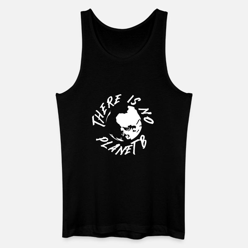 Keine Planet B Erde-Grafik - Männer Bio Tank Top - Schwarz