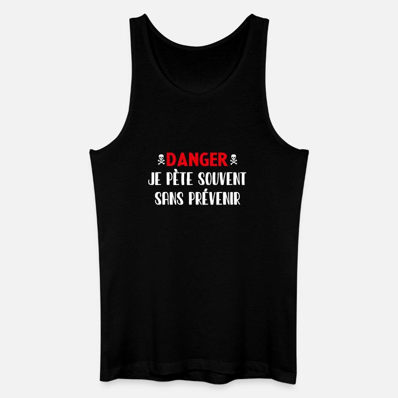 Danger ohne Vorwarnung - Männer Bio Tank Top - Schwarz
