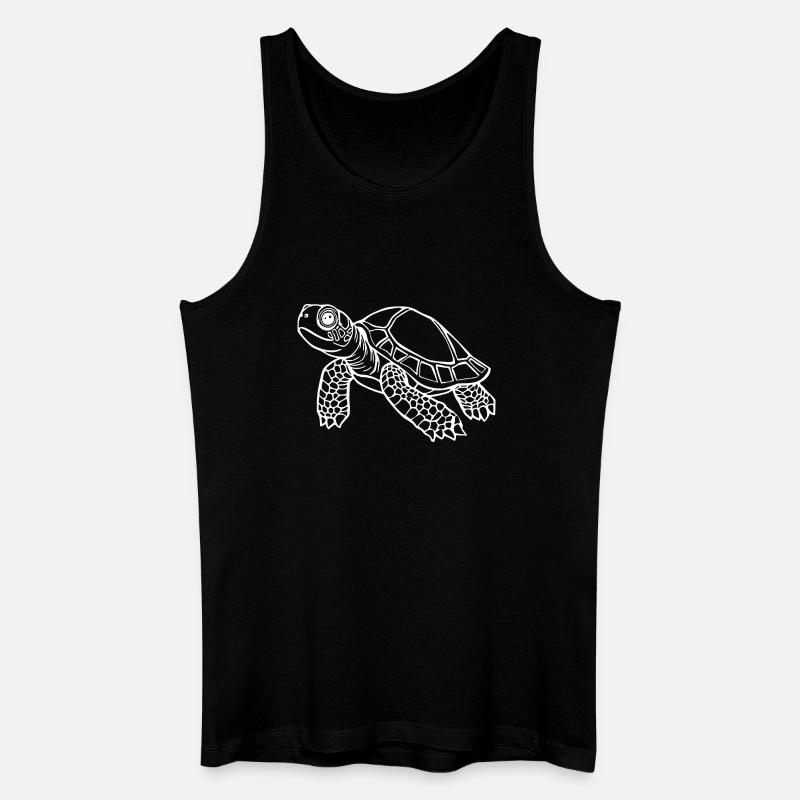 Schildkröten Schildkröten - Männer Bio Tank Top - Schwarz