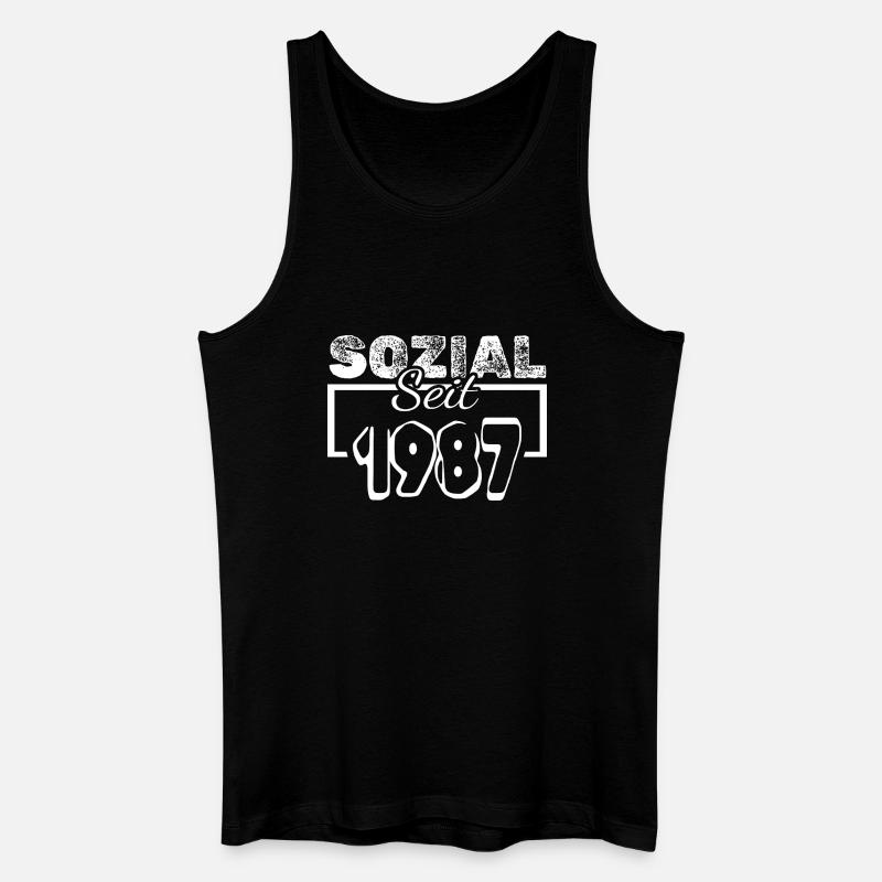 Sozial 1987 - Männer Bio Tank Top - Schwarz