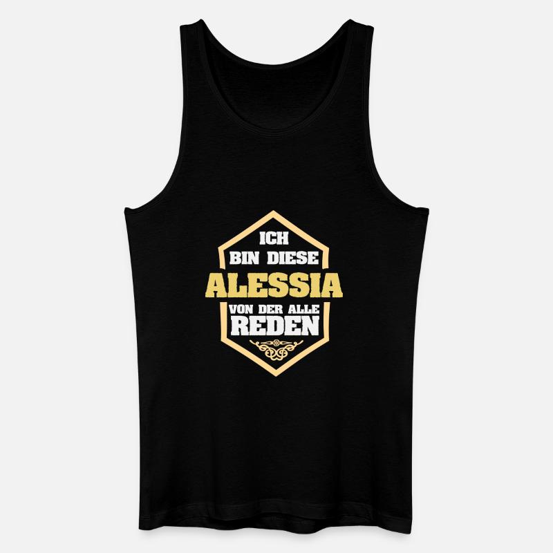 Alessia - Männer Bio Tank Top - Schwarz