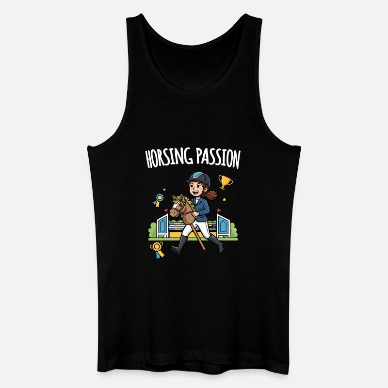 Horsing Passion - Männer Bio Tank Top - Schwarz