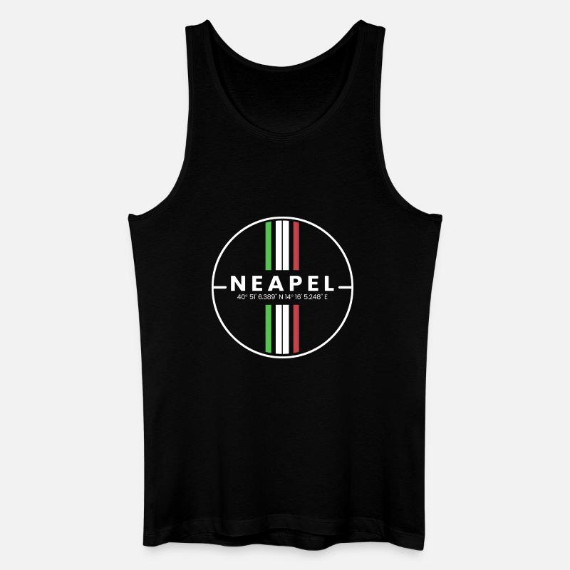 Naples Coordinates - Men’s Organic Tank Top - black