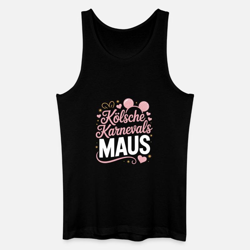 Kölsche Karnevalsmaus Karneval Köln Kölner Maus - Männer Bio Tank Top - Schwarz