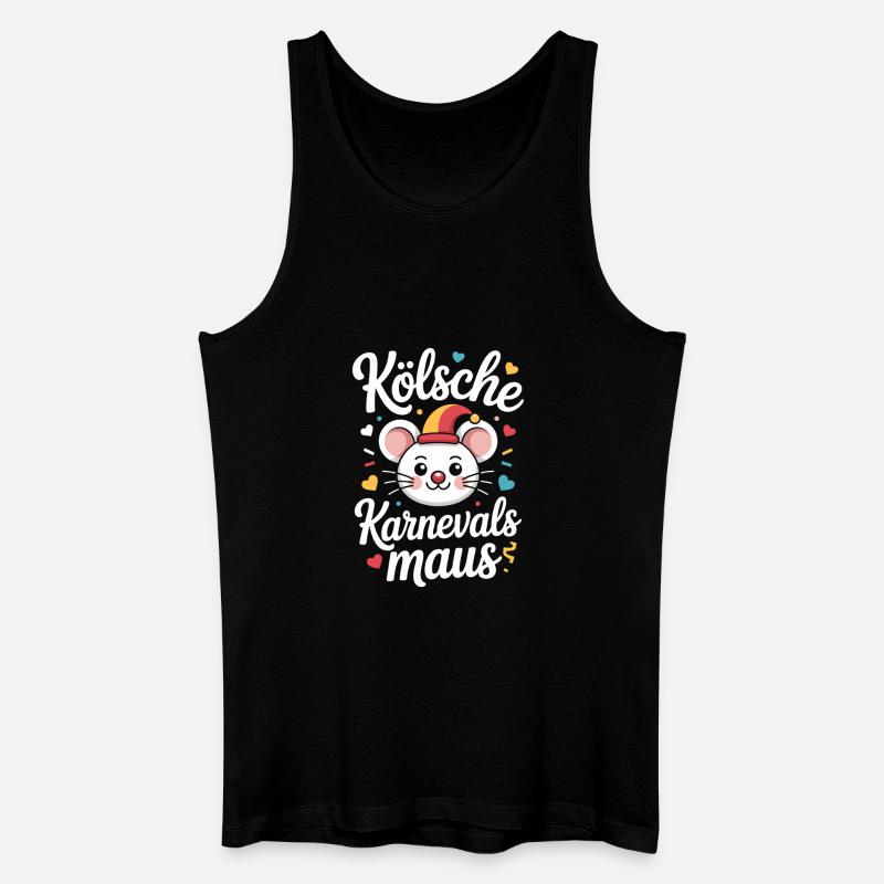 Kölsche Karnevalsmaus Karneval Köln Kölner Maus - Männer Bio Tank Top - Schwarz