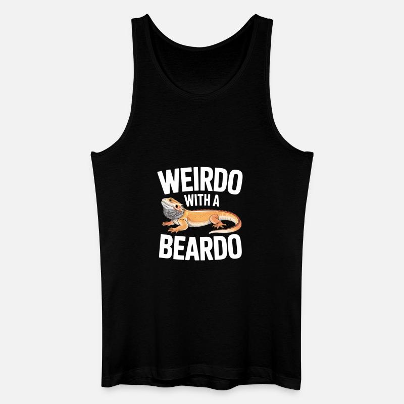 Weirdo mit Bartkind - Männer Bio Tank Top - Schwarz