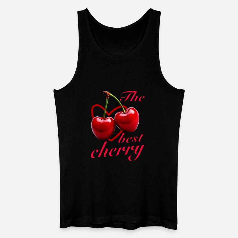 KIRSCHEN The best cherry - Männer Bio Tank Top - Schwarz