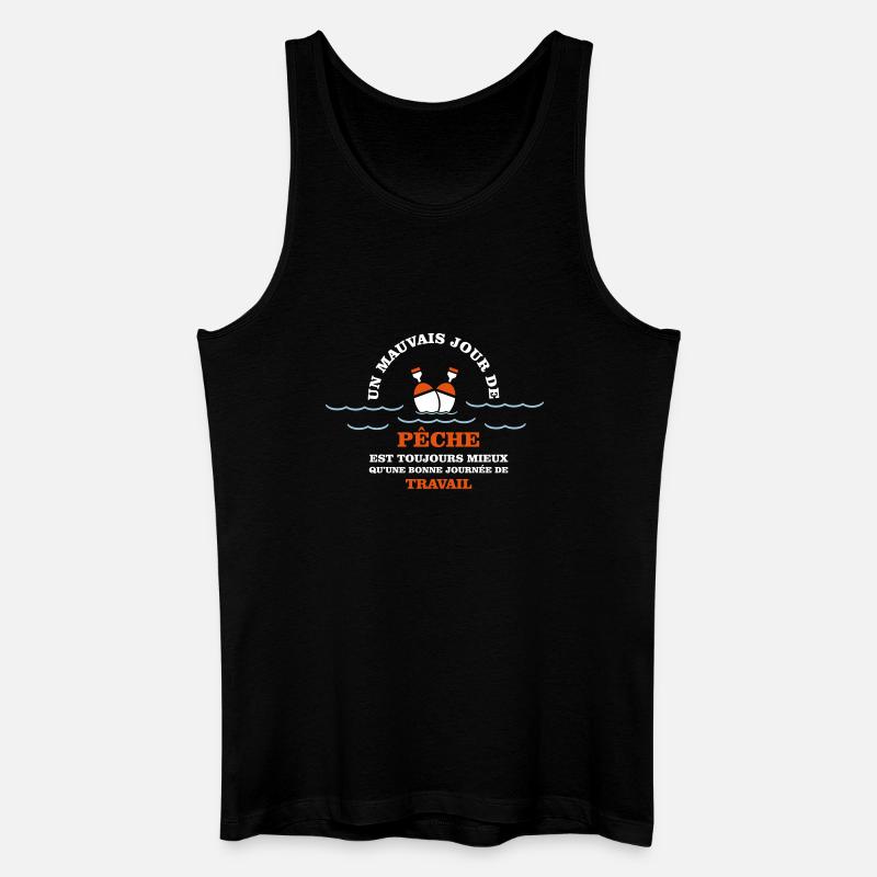 Fischerhumor - Männer Bio Tank Top - Schwarz