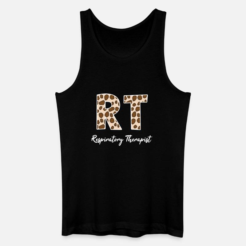 Atemtherapie-Krankenschwester-Leopard-Print - Männer Bio Tank Top - Schwarz