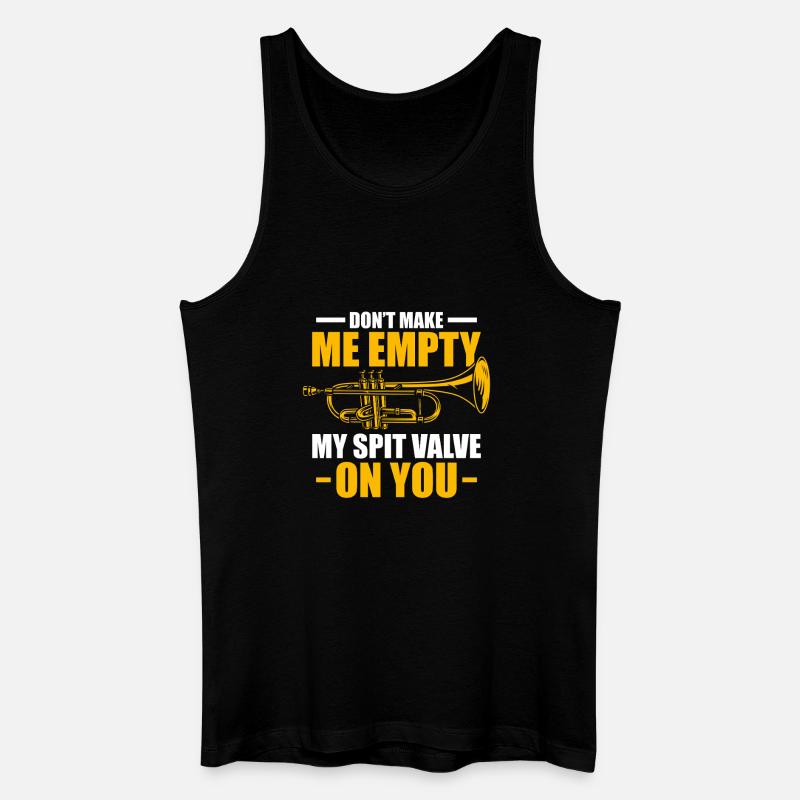 Don't make me empty Trompete Trompetenspieler - Männer Bio Tank Top - Schwarz