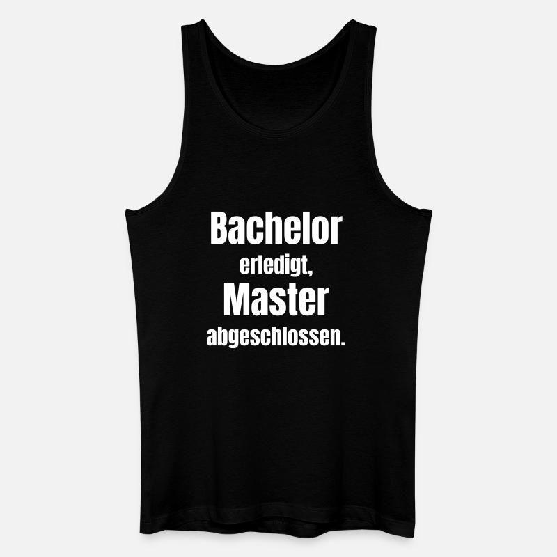 Bachelor oder Master Abschluss - Männer Bio Tank Top - Schwarz