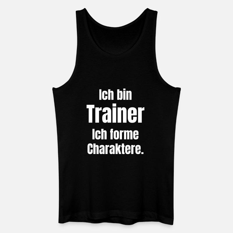 Ich bin Trainer – Charakterformung - Männer Bio Tank Top - Schwarz