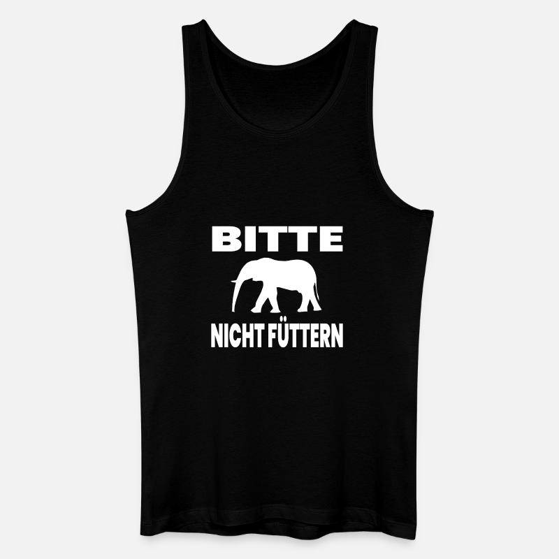 Elefant - Männer Bio Tank Top - Schwarz